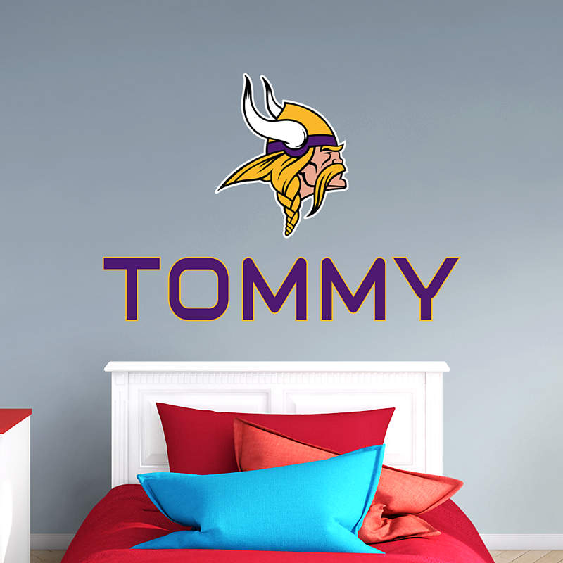 Minnesota Vikings Fathead Stacked Personalized Name